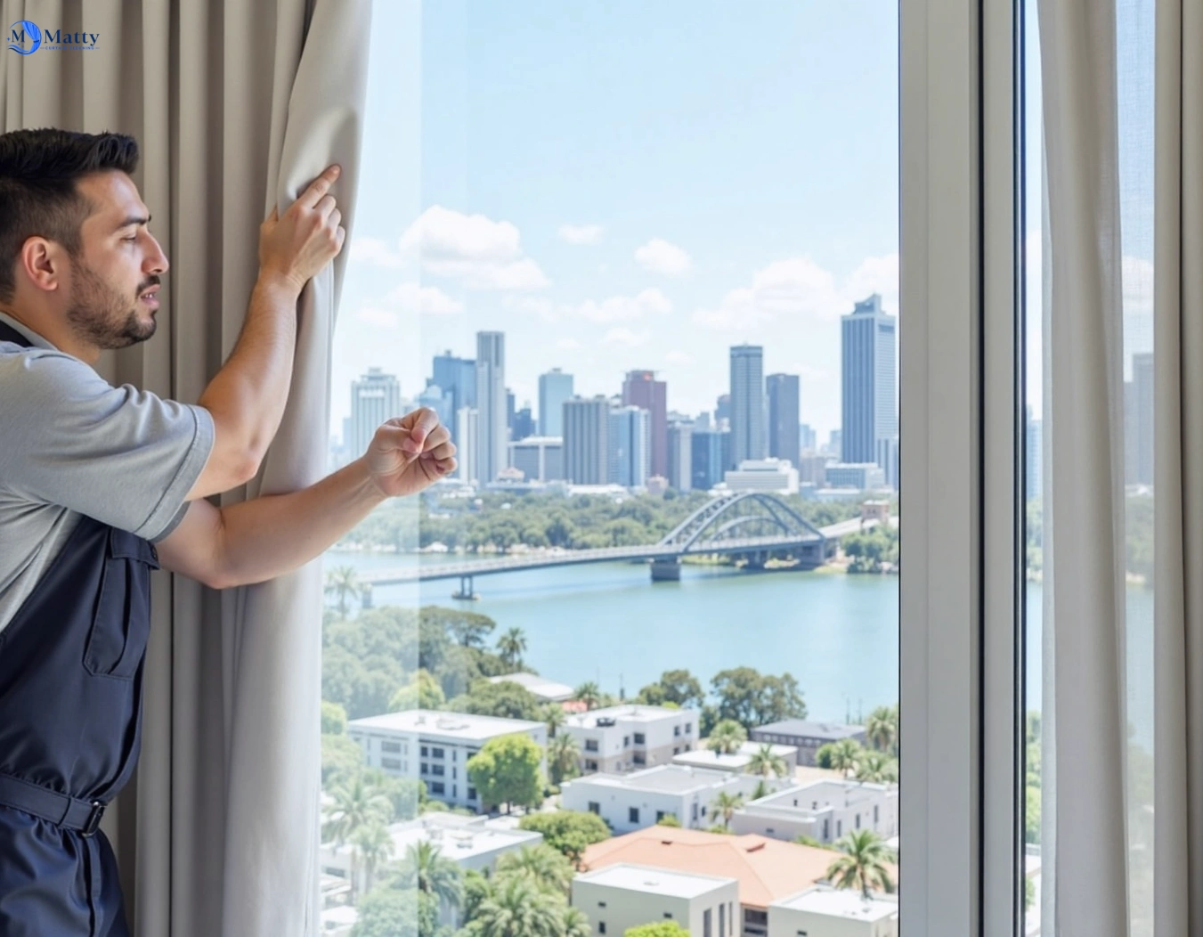 Professional curtain steam cleaning service carina-heights QLD by Matty Curtain Cleaning