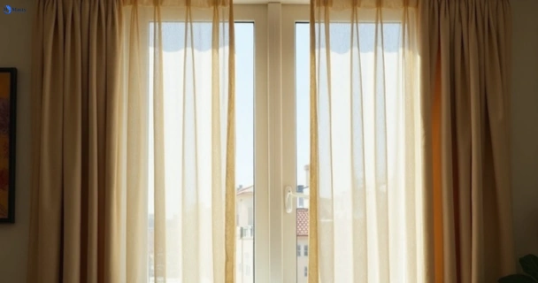 Dusty and dull curtains in carina-heights before steam cleaning